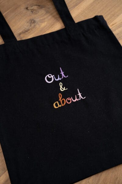 Black Tote Bag 'Out & About'