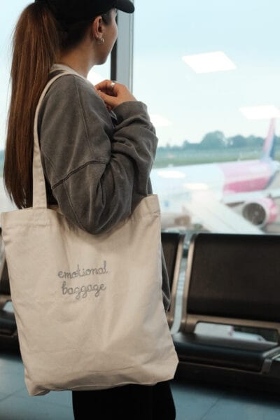 Natural Tote Bag 'Emotional Baggage'