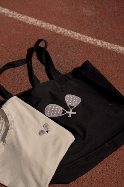 Black Tote Bag 'Padel'