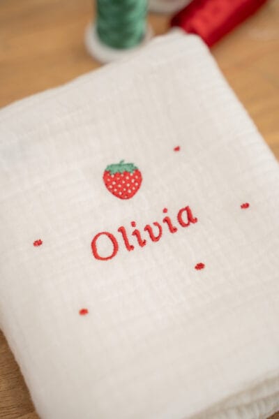 Tetra Blanket 'Strawberry + NAME'